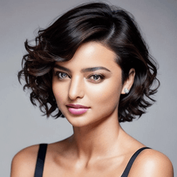 Short Curly Black Hairstyle AI avatar/profile picture for women